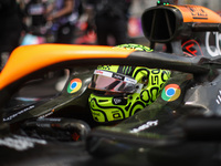 Lando Norris of the McLaren F1 Team MCL38 poses for a portrait during the Formula 1 Grand Prix of Brazil at Autodromo Jose Carlos Pace in Sa...