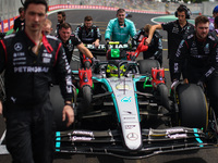 Lewis Hamilton of the Mercedes AMG F1 Team participates in the Formula 1 Grand Prix of Brazil at Autodromo Jose Carlos Pace in Sao Paulo, Br...