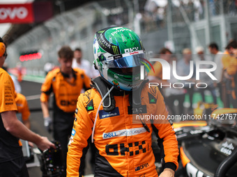 Oscar Piastri of the McLaren F1 Team MCL38 poses for a portrait during the Formula 1 Grand Prix of Brazil at Autodromo Jose Carlos Pace in S...