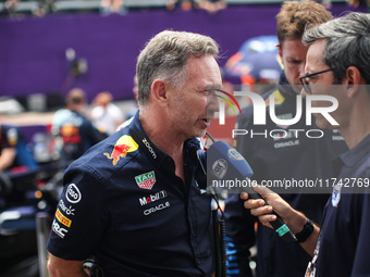 Christian Horner, Team Principal of Red Bull Racing, poses for a portrait during the Formula 1 Grand Prix of Brazil at Autodromo Jose Carlos...