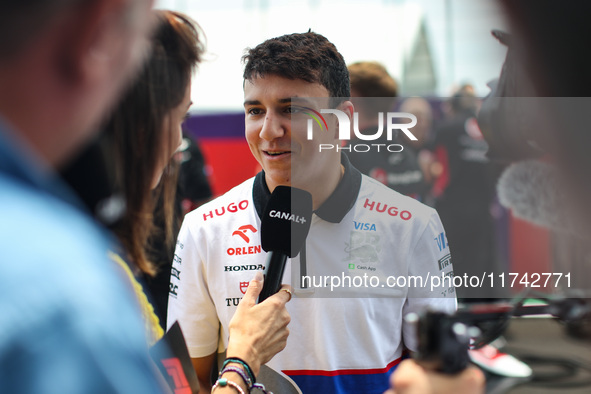 Isack Hadjar of the Visa Cash App RB F1 Team poses for a portrait during the Formula 1 Grand Prix of Brazil at Autodromo Jose Carlos Pace in...