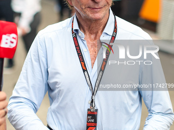 Emerson Fittipaldi poses for a portrait during the Formula 1 Grand Prix of Brazil at Autodromo Jose Carlos Pace in Sao Paulo, Brazil, on Oct...