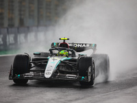 Lewis Hamilton of the Mercedes AMG F1 Team W15 competes during the Formula 1 Grand Prix of Brazil at Autodromo Jose Carlos Pace in Sao Paulo...