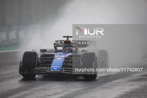 Alexander Albon of Williams Racing FW45 competes during the Formula 1 Grand Prix of Brazil at Autodromo Jose Carlos Pace in Sao Paulo, Brazi...