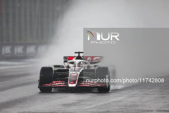 Oliver Bearman of Haas F1 Team VF-24 Ferrari competes during the Formula 1 Grand Prix of Brazil at Autodromo Jose Carlos Pace in Sao Paulo,...