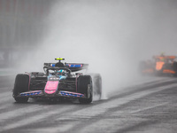 Pierre Gasly of the Alpine F1 Team drives the A524 during the Formula 1 Grand Prix of Brazil at Autodromo Jose Carlos Pace in Sao Paulo, Bra...