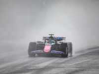 Esteban Ocon of the Alpine F1 Team A524 participates in the Formula 1 Grand Prix of Brazil at Autodromo Jose Carlos Pace in Sao Paulo, Brazi...