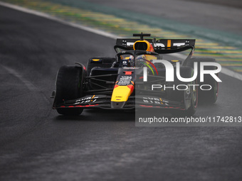 Max Verstappen of Red Bull Racing RB20 competes during the Formula 1 Grand Prix of Brazil at Autodromo Jose Carlos Pace in Sao Paulo, Brazil...