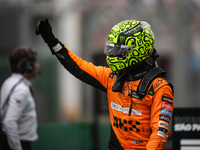 Lando Norris of the McLaren F1 Team MCL38 poses for a portrait during the Formula 1 Grand Prix of Brazil at Autodromo Jose Carlos Pace in Sa...