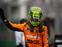 Lando Norris of the McLaren F1 Team MCL38 poses for a portrait during the Formula 1 Grand Prix of Brazil at Autodromo Jose Carlos Pace in Sa...