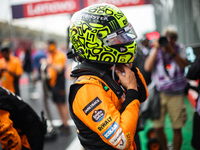 Lando Norris of the McLaren F1 Team MCL38 poses for a portrait during the Formula 1 Grand Prix of Brazil at Autodromo Jose Carlos Pace in Sa...