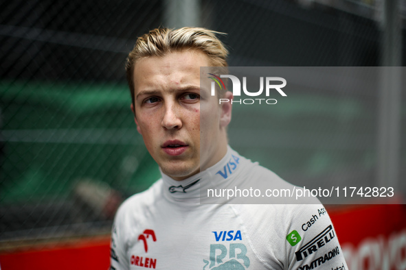 Liam Lawson of Visa Cash App RB F1 Team Reserve Driver poses for a portrait during the Formula 1 Grand Prix of Brazil at Autodromo Jose Carl...