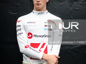 Oliver Bearman of Haas F1 Team VF-24 Ferrari poses for a portrait during the Formula 1 Grand Prix of Brazil at Autodromo Jose Carlos Pace in...