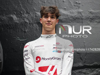 Oliver Bearman of Haas F1 Team VF-24 Ferrari poses for a portrait during the Formula 1 Grand Prix of Brazil at Autodromo Jose Carlos Pace in...