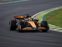 Oscar Piastri of the McLaren F1 Team drives the MCL38 during the Formula 1 Grand Prix of Brazil at Autodromo Jose Carlos Pace in Sao Paulo,...