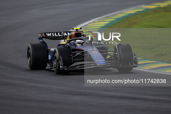 Franco Colapinto of Williams Racing FW46 competes during the Formula 1 Grand Prix of Brazil at Autodromo Jose Carlos Pace in Sao Paulo, Braz...