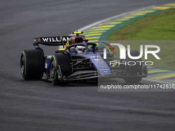 Franco Colapinto of Williams Racing FW46 competes during the Formula 1 Grand Prix of Brazil at Autodromo Jose Carlos Pace in Sao Paulo, Braz...