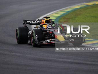 Max Verstappen of Red Bull Racing RB20 competes during the Formula 1 Grand Prix of Brazil at Autodromo Jose Carlos Pace in Sao Paulo, Brazil...