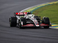 Nico Hulkenberg of the Haas F1 Team drives the VF-24 Ferrari during the Formula 1 Grand Prix of Brazil at Autodromo Jose Carlos Pace in Sao...