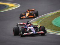 Liam Lawson of Visa Cash App RB F1 Team VCARB 01 competes during the Formula 1 Grand Prix of Brazil at Autodromo Jose Carlos Pace in Sao Pau...