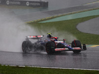 Yuki Tsunoda of the Visa Cash App RB F1 Team VCARB 01 competes during the Formula 1 Grand Prix of Brazil at Autodromo Jose Carlos Pace in Sa...