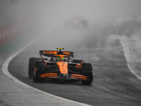 Lando Norris of the McLaren F1 Team drives the MCL38 during the Formula 1 Grand Prix of Brazil at Autodromo Jose Carlos Pace in Sao Paulo, B...