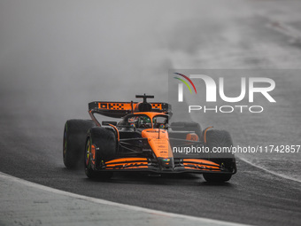 Oscar Piastri of the McLaren F1 Team drives the MCL38 during the Formula 1 Grand Prix of Brazil at Autodromo Jose Carlos Pace in Sao Paulo,...