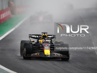 Max Verstappen of Red Bull Racing RB20 competes during the Formula 1 Grand Prix of Brazil at Autodromo Jose Carlos Pace in Sao Paulo, Brazil...