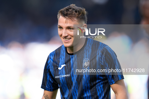 Mateo Retegui of Atalanta BC looks on during the serie Serie A Enilive match between SSC Napoli and Atalanta BC at Stadio Diego Armando Mara...