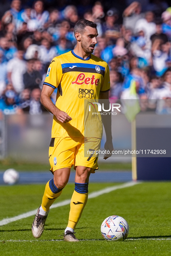 Davide Zappacosta of Atalanta BC during the serie Serie A Enilive match between SSC Napoli and Atalanta BC at Stadio Diego Armando Maradona...