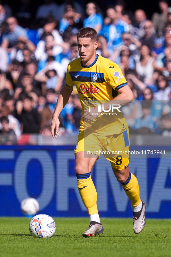 Mario Pasalic of Atalanta BC during the serie Serie A Enilive match between SSC Napoli and Atalanta BC at Stadio Diego Armando Maradona on N...