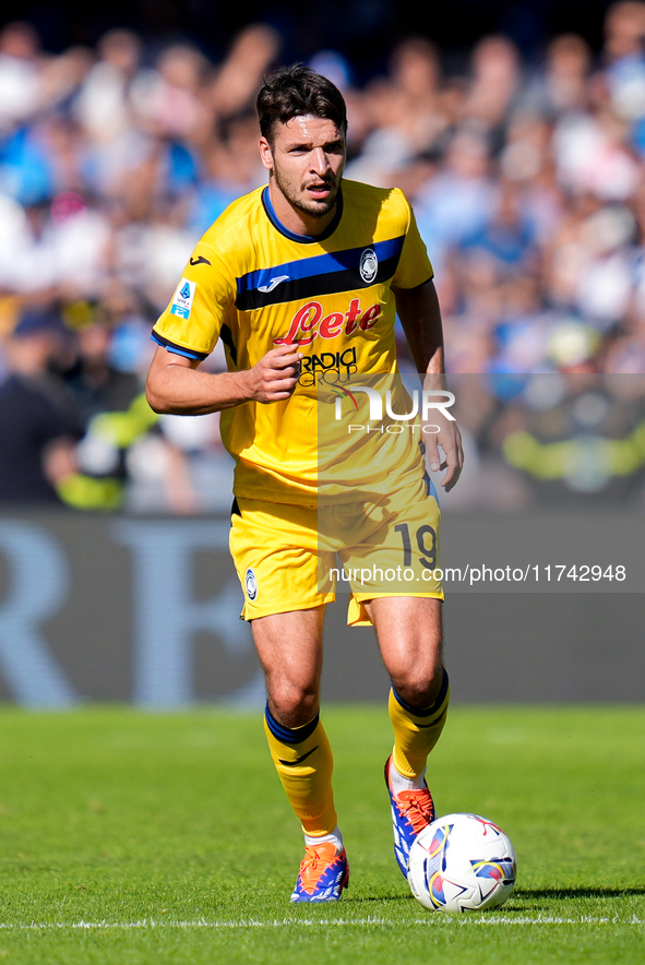 Berat Djimsiti of Atalanta BC during the serie Serie A Enilive match between SSC Napoli and Atalanta BC at Stadio Diego Armando Maradona on...