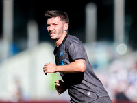 Billy Gilmour of SSC Napoli looks on during the serie Serie A Enilive match between SSC Napoli and Atalanta BC at Stadio Diego Armando Marad...