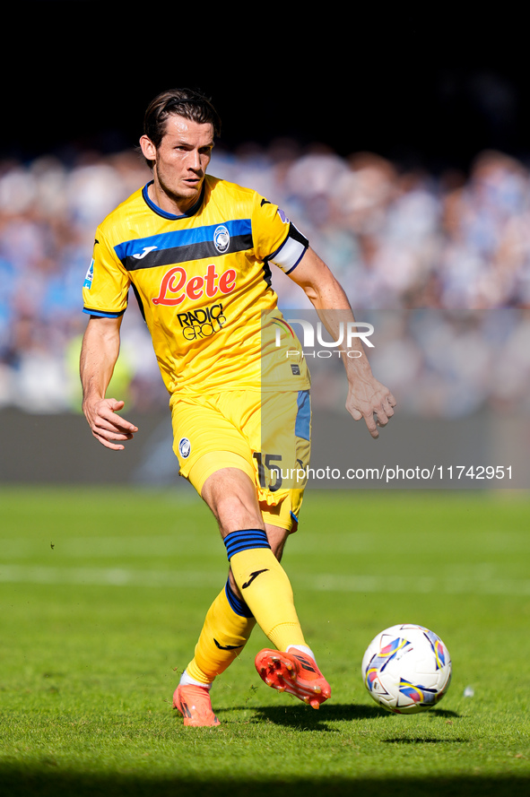 Marten de Roon of Atalanta BC during the serie Serie A Enilive match between SSC Napoli and Atalanta BC at Stadio Diego Armando Maradona on...