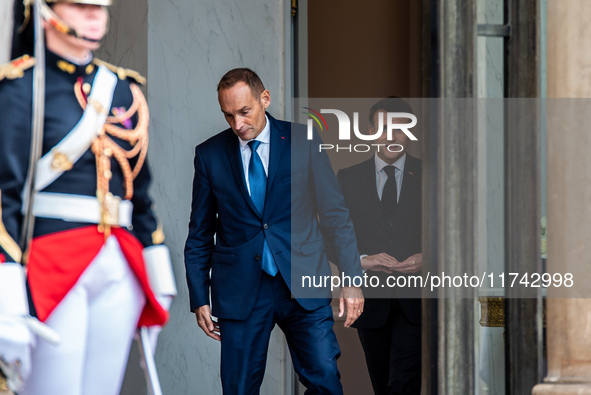 President of the Republic Emmanuel Macron receives Kassym-Jomart Tokaiev, President of the Republic of Kazakhstan, at the Elysee Palace in P...