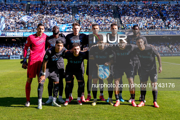 SSC Napoli line up during the serie Serie A Enilive match between SSC Napoli and Atalanta BC at Stadio Diego Armando Maradona on November 3,...