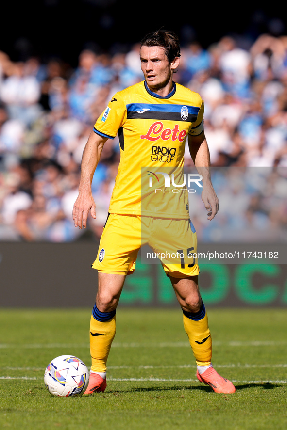 Marten de Roon of Atalanta BC during the serie Serie A Enilive match between SSC Napoli and Atalanta BC at Stadio Diego Armando Maradona on...