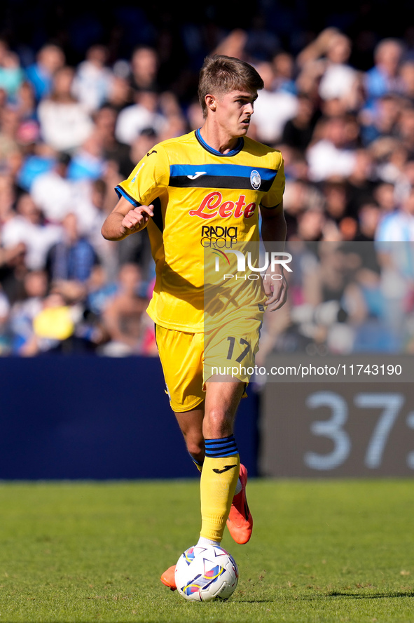 Charles De Ketelaere of Atalanta BC during the serie Serie A Enilive match between SSC Napoli and Atalanta BC at Stadio Diego Armando Marado...