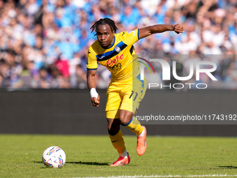 Ademola Lookman of Atalanta BC during the serie Serie A Enilive match between SSC Napoli and Atalanta BC at Stadio Diego Armando Maradona on...