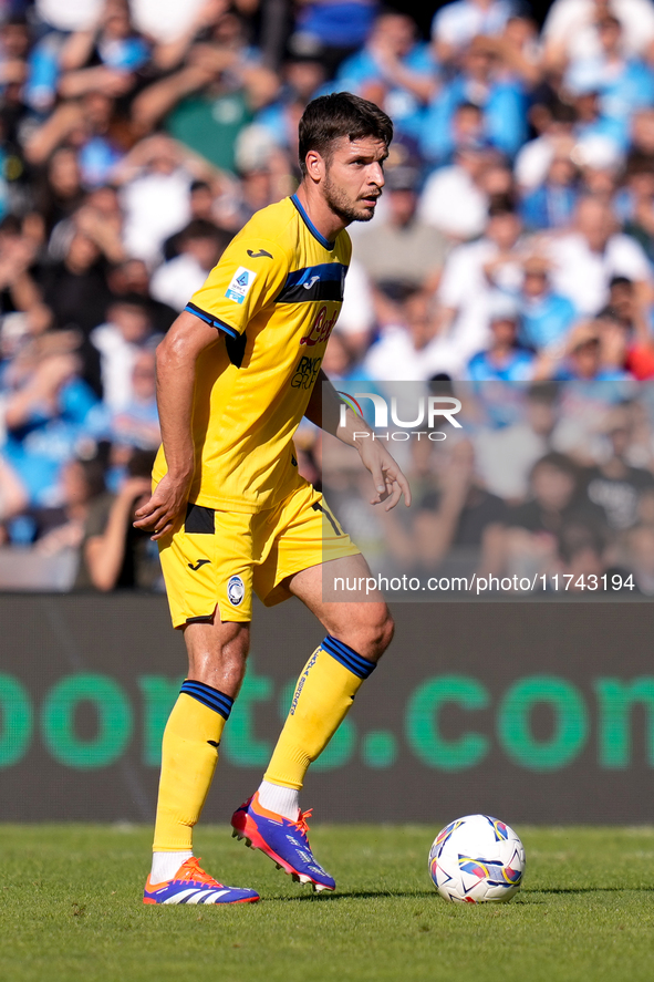 Berat Djimsiti of Atalanta BC during the serie Serie A Enilive match between SSC Napoli and Atalanta BC at Stadio Diego Armando Maradona on...