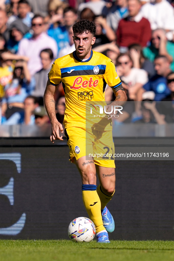 Matteo Ruggeri of Atalanta BC during the serie Serie A Enilive match between SSC Napoli and Atalanta BC at Stadio Diego Armando Maradona on...