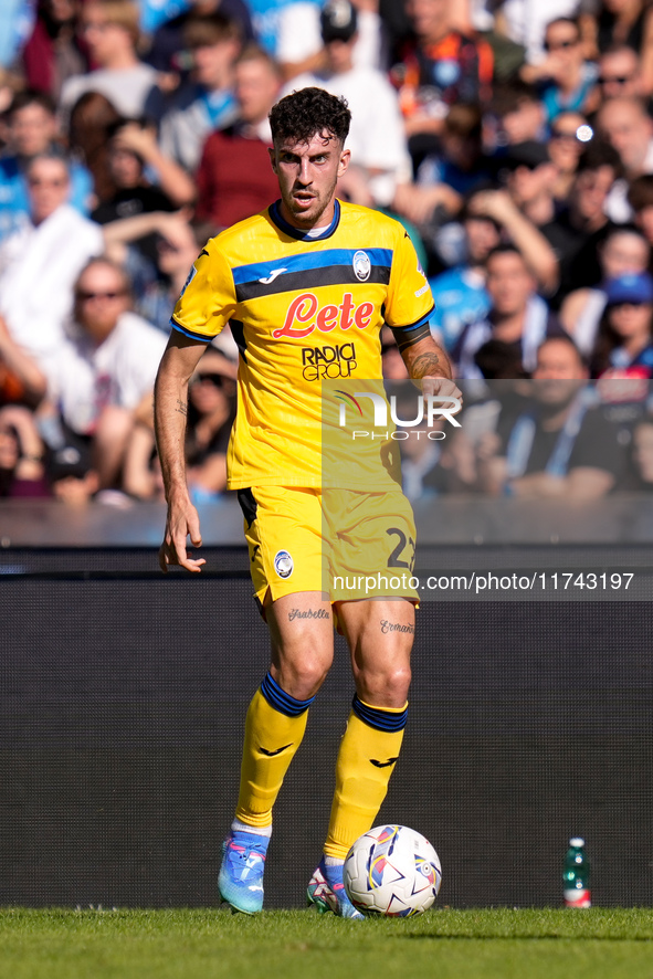 Matteo Ruggeri of Atalanta BC during the serie Serie A Enilive match between SSC Napoli and Atalanta BC at Stadio Diego Armando Maradona on...