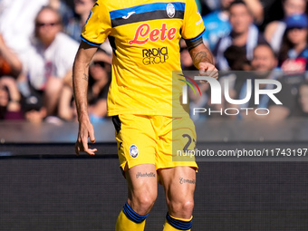 Matteo Ruggeri of Atalanta BC during the serie Serie A Enilive match between SSC Napoli and Atalanta BC at Stadio Diego Armando Maradona on...