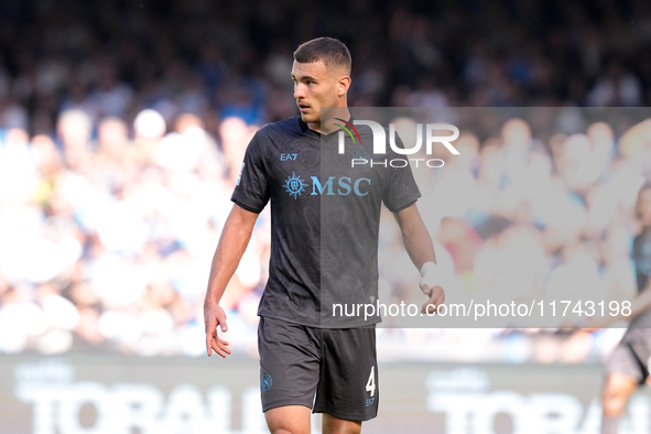 Alessandro Buongiorno of SSC Napoli during the serie Serie A Enilive match between SSC Napoli and Atalanta BC at Stadio Diego Armando Marado...