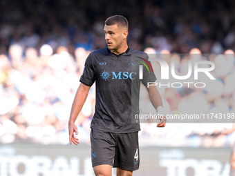 Alessandro Buongiorno of SSC Napoli during the serie Serie A Enilive match between SSC Napoli and Atalanta BC at Stadio Diego Armando Marado...