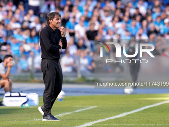 Antonio Conte Head Coach of SSC Napoli looks on during the serie Serie A Enilive match between SSC Napoli and Atalanta BC at Stadio Diego Ar...