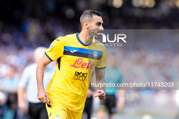 Davide Zappacosta of Atalanta BC looks on during the serie Serie A Enilive match between SSC Napoli and Atalanta BC at Stadio Diego Armando...