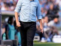 Gian Piero Gasperini Head Coach of Atalanta BC yells during the serie Serie A Enilive match between SSC Napoli and Atalanta BC at Stadio Die...