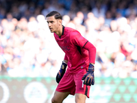 Alex Meret of SSC Napoli looks on during the serie Serie A Enilive match between SSC Napoli and Atalanta BC at Stadio Diego Armando Maradona...