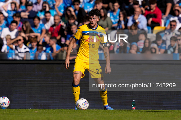 Matteo Ruggeri of Atalanta BC during the serie Serie A Enilive match between SSC Napoli and Atalanta BC at Stadio Diego Armando Maradona on...